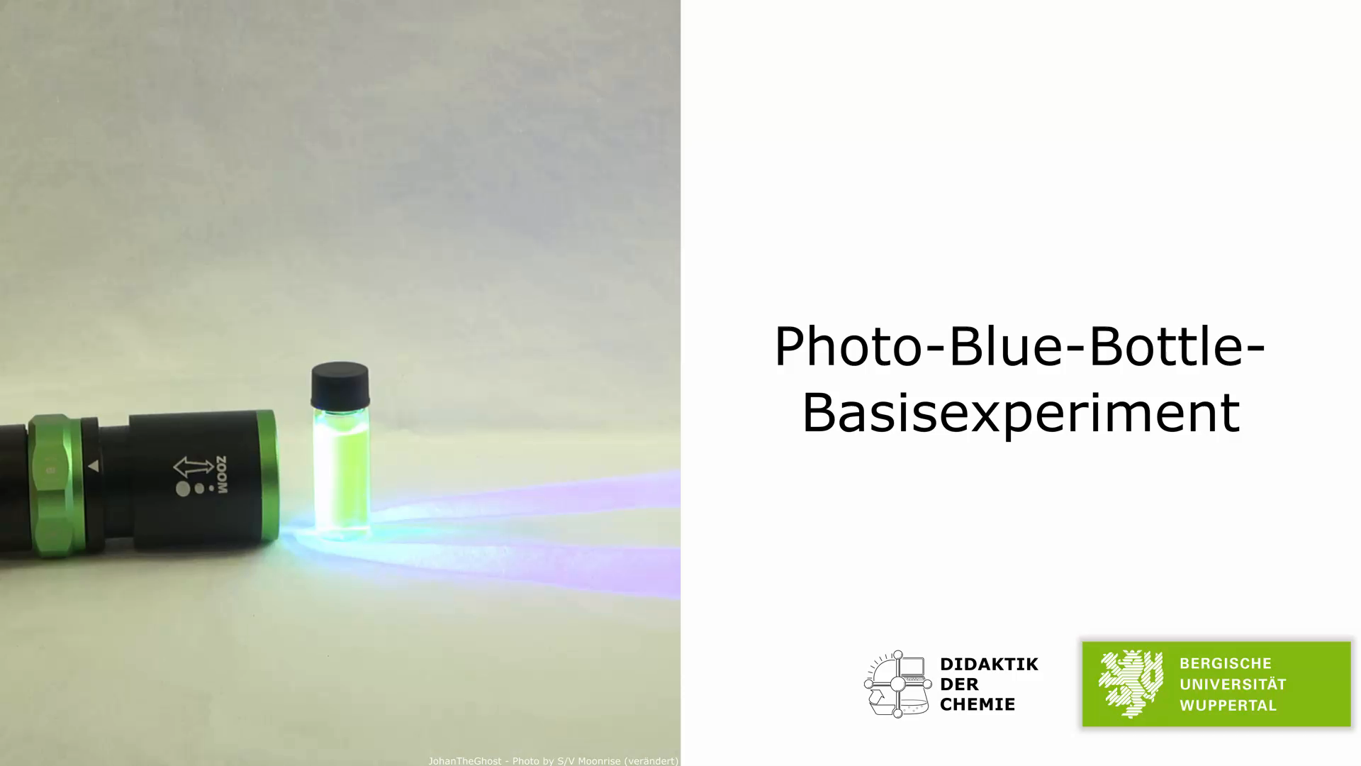 Photo-Blue-Bottle Basisexperiment Photo-Blue-Bottle Basisexperiment