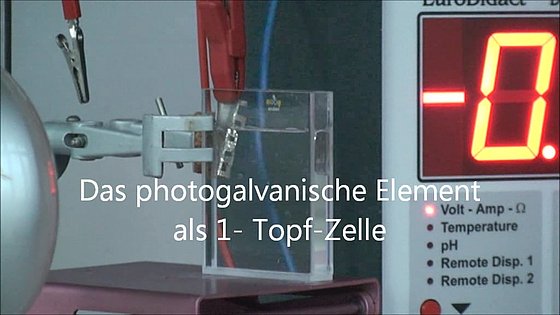 Powering a Motor with a photogalvanic One-Pot-Cell