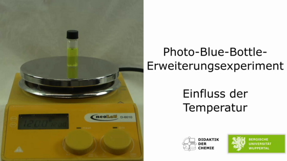 Photo-Blue-Bottle Erweiterungsexperiment: Einfluss der Wärme
